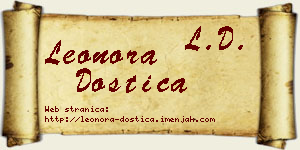 Leonora Dostica vizit kartica